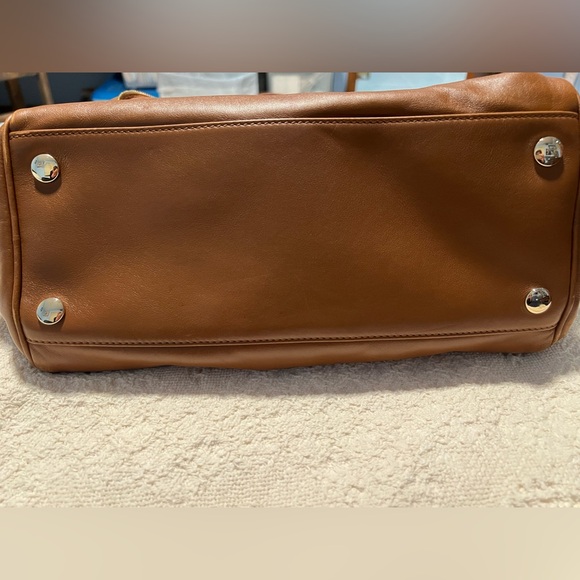 JIMMY CHOO Justine Handbag/Tote Brown/Tan Leather Shoulder Bag - Picture 5 of 16